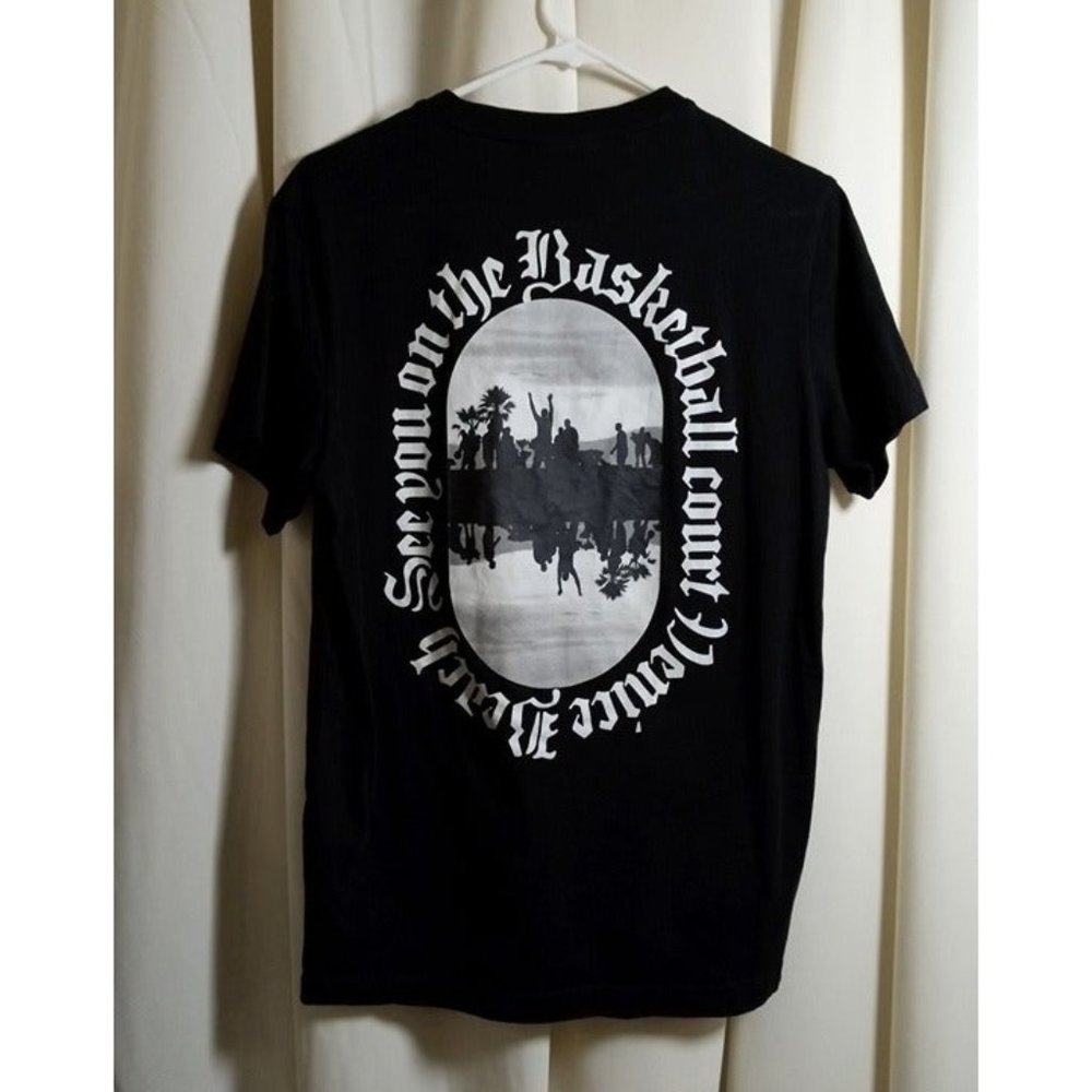 H&M Men's Size Small‎ Black Venice Beach Graphic Print T-Shirt